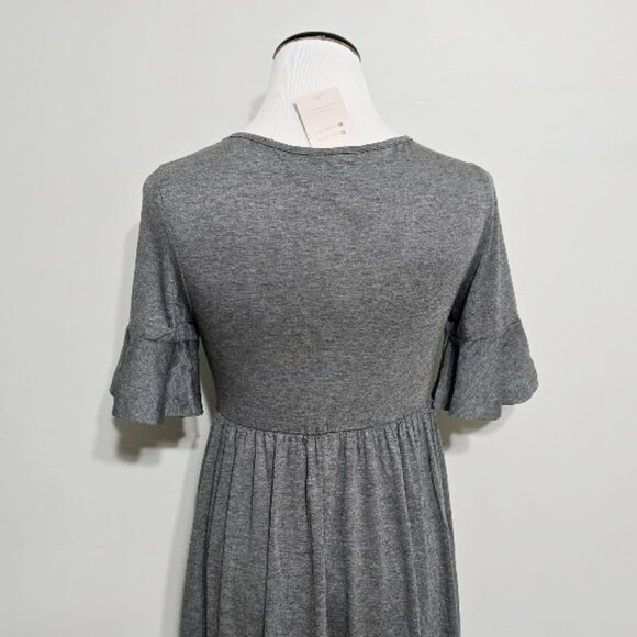 New Emery Rose S Midi Dress Cottagecore Boho Tiered Flounce Ruffle Bell Sleeve - Picture 5 of 13